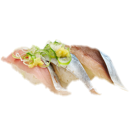 青魚三貫盛り　わさび抜き